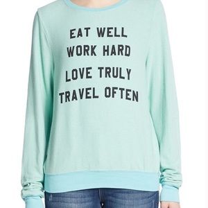 WILDFOX size Large turquoise pull over